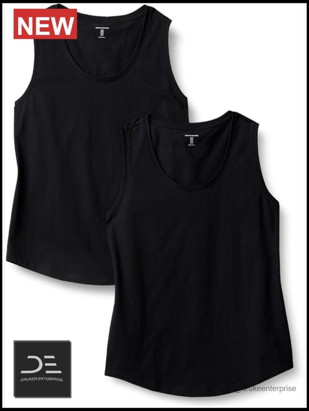 100% Cotton Sleeveless Tank Top 2-Pack Regular Fit